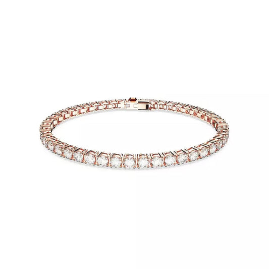 Swarovski Crystal Round Cut Matrix Tennis Bracelet