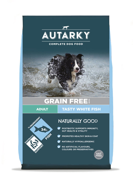 Autarky Adult Tasty White Fish and Potato Dry Dog Food - 12kg