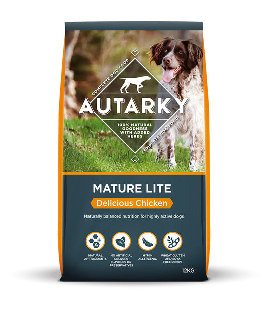 Autarky Mature Lite Delicious Chicken Dry Dog Food - 12kg