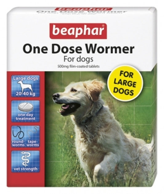 Beaphar One Dose Wormer for Large Dogs - 4 Pack