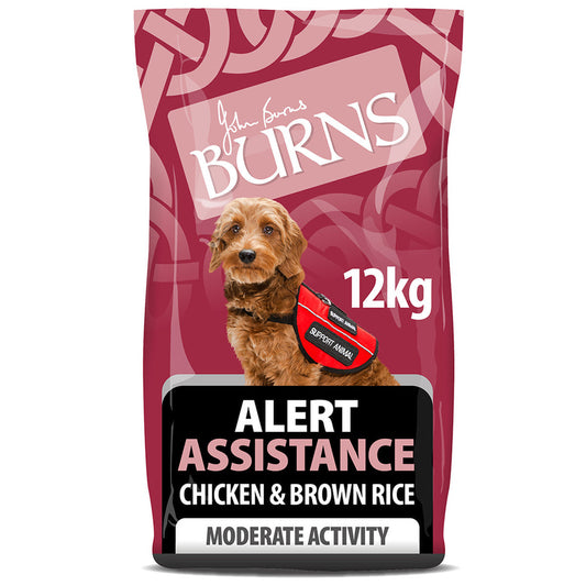 Burns Alert Assistance Chicken & Brown Rice Dry Dog Food - 12kg