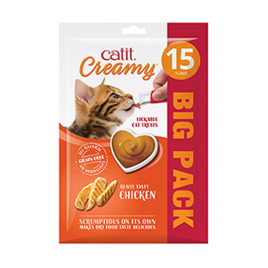 Catit Chicken Creamy Treats for Cats - 15 x 10g