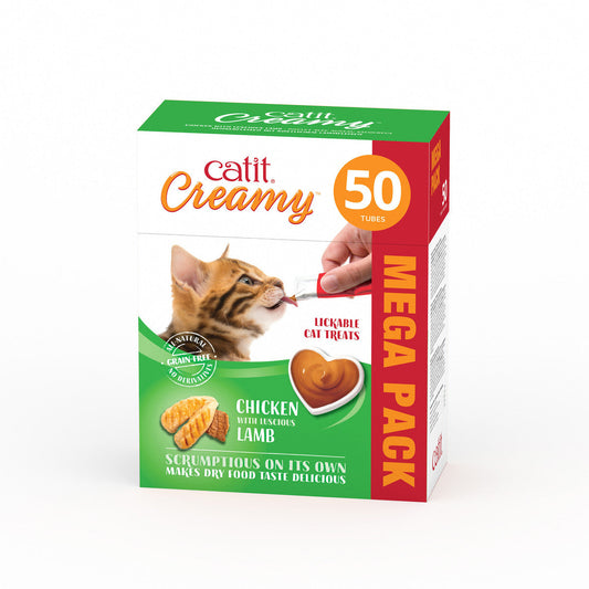 Catit Lamb Creamy Cat Treats Mega Pack - 50 x 10g