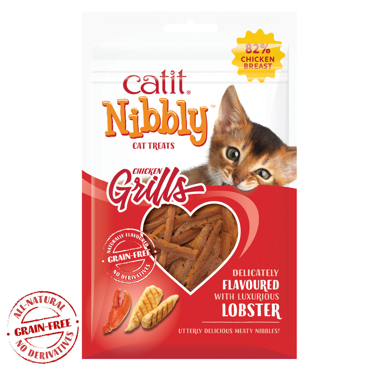 Catit Nibbly Grills Chicken & Lobster Cat Treats - 30g