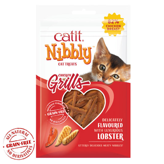 Catit Nibbly Grills Chicken & Lobster Cat Treats - 30g