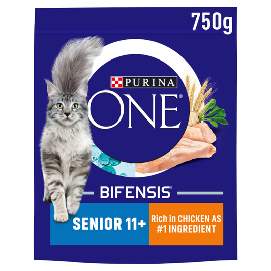 Purina ONE Senior 11+ Dry Chicken Cat Food - 750G