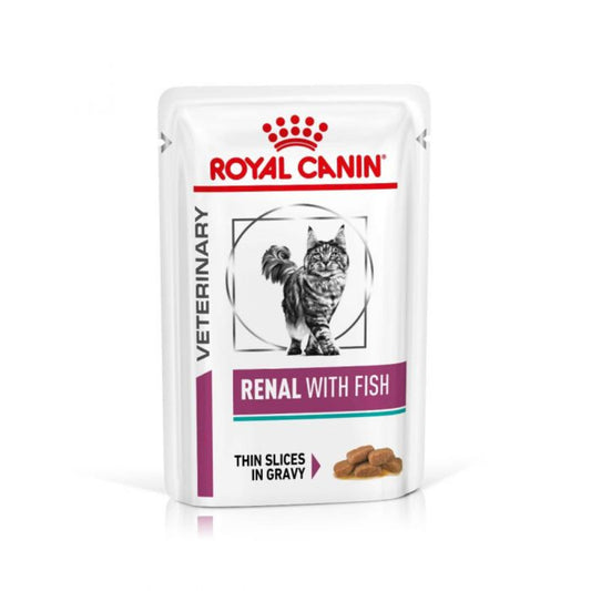 Royal Canin Veterinary Diet Feline Adult Renal Care with FIsh Wet Cat Food - 48 x 85G