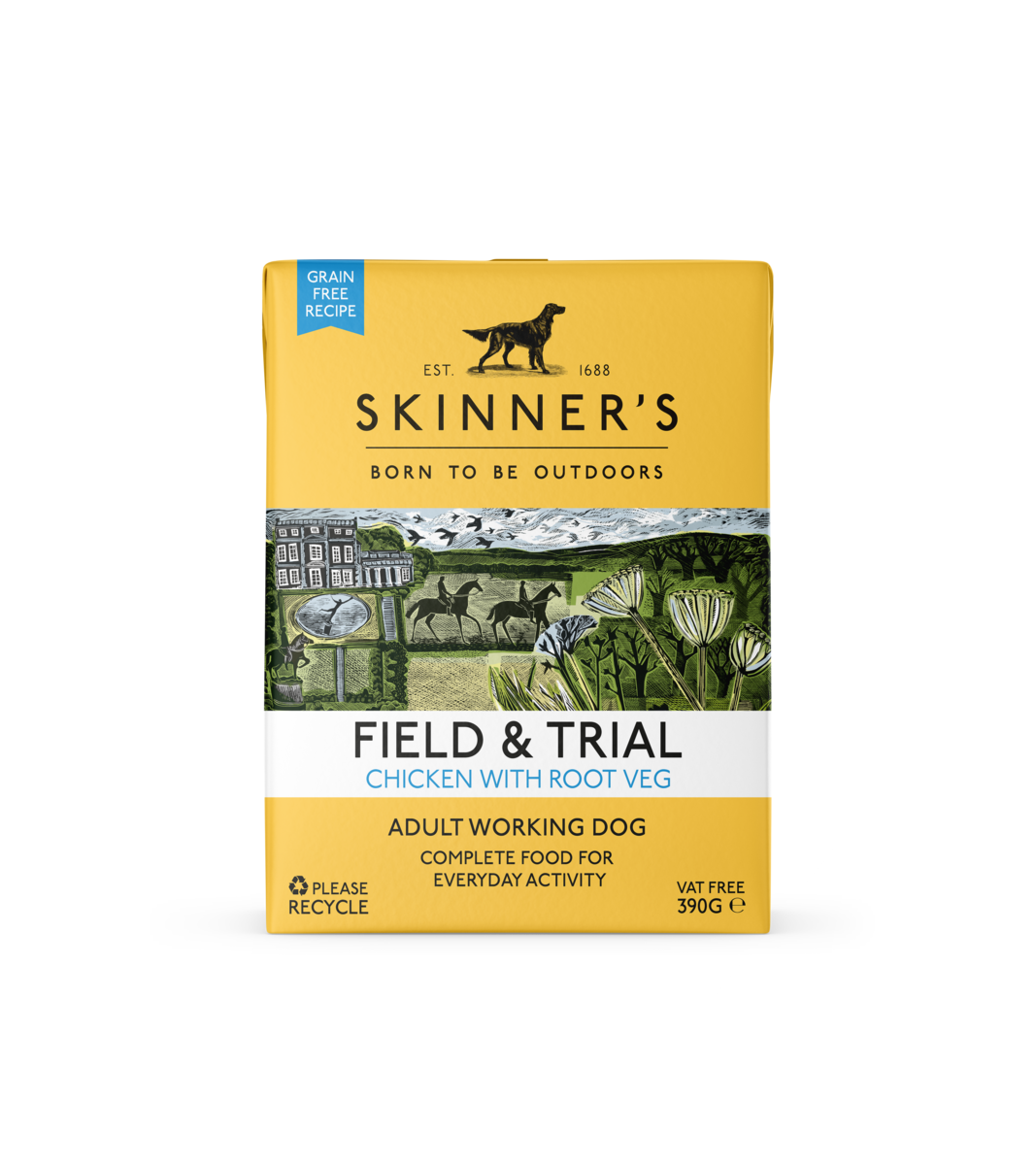 Skinners Field & Trial Chicken & Root Veg Adult Wet Dog Food - 18 x 390g