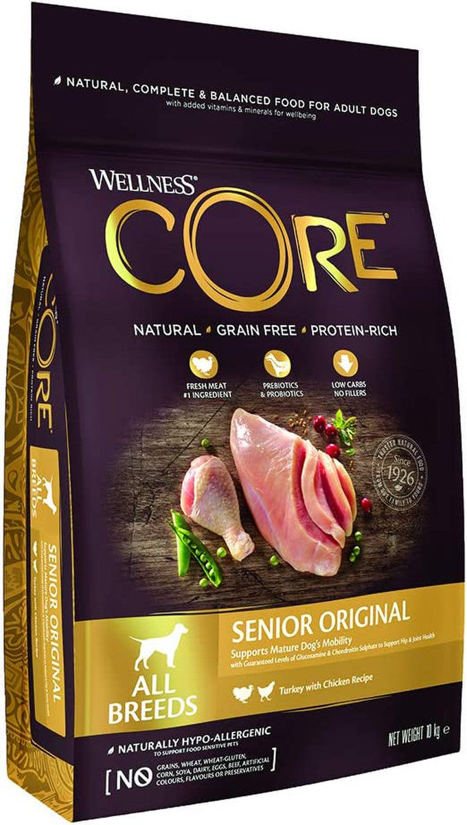 Wellness Core Chicken & Turkey Senior Dry Dog Food - 10kg