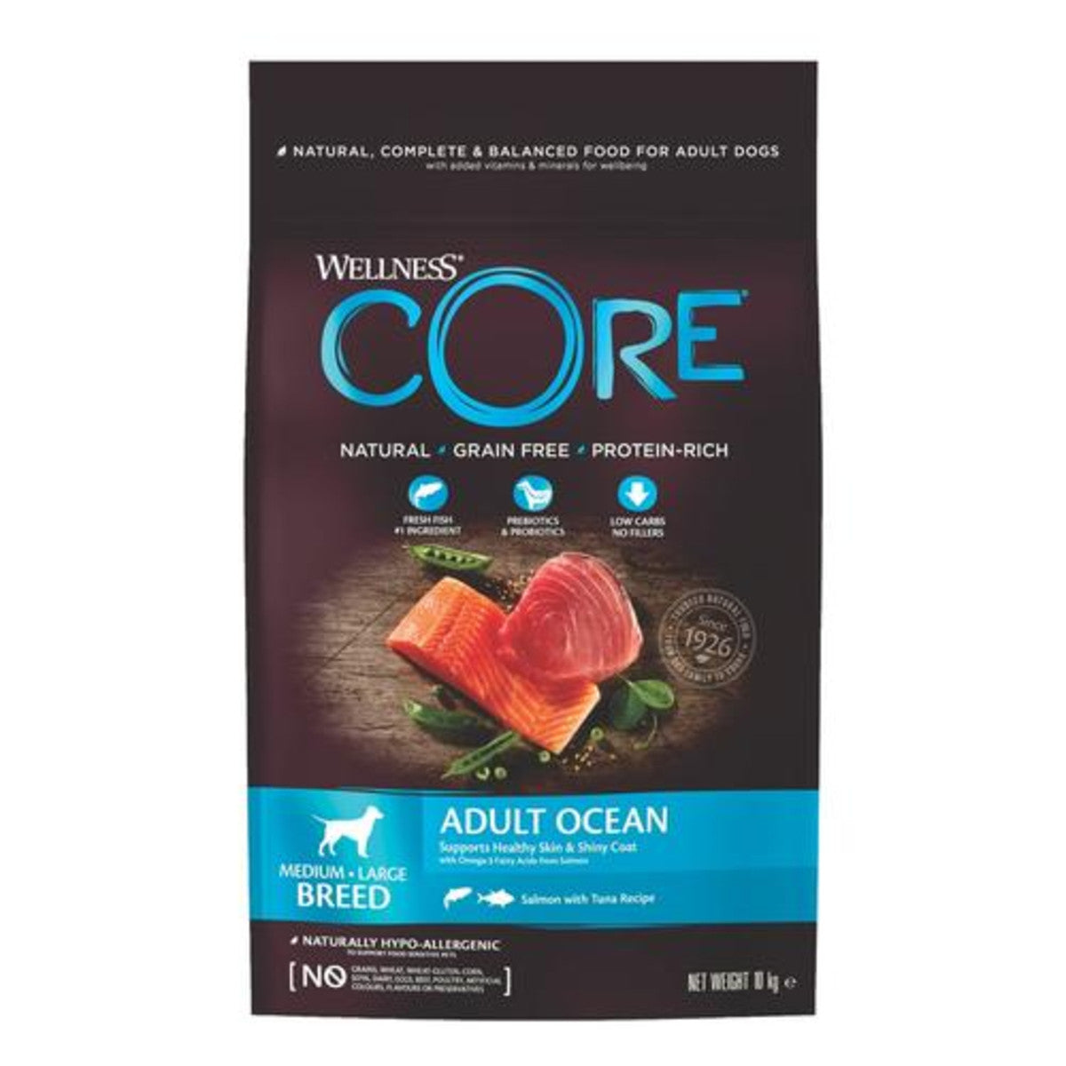 Wellness Core Ocean Salmon & Tuna Adult Dry Dog Food - 10kg